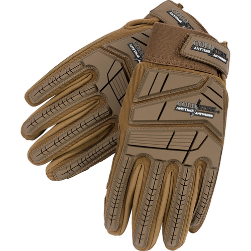 Cold Steel Tactical Coyote Tan Safety Gloves, [Size: Medium]
