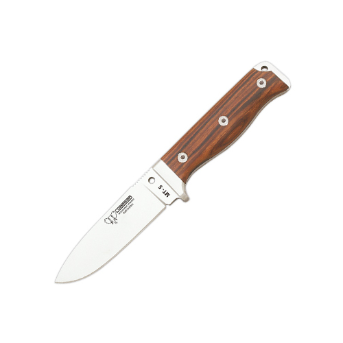 Cudeman MT-5 Cocobolo Bohler N-695  Steel Survival Fixed Blade Knife, Leather Sheath - 120-K