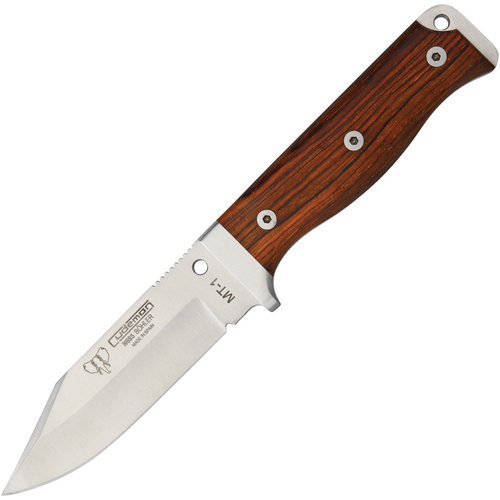 Cudeman MT-1 Cocobolo Bohler N-695 Steel Survival Fixed Blade Knife, Leather Sheath - 295-K