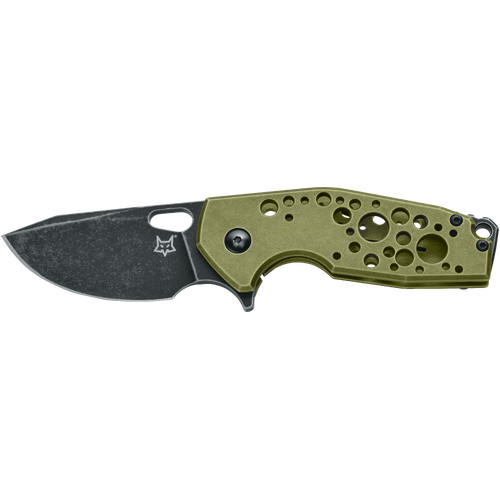 FOX SURU, Bohler N690Co Steel,  Green Aluminium Folder Knife - Model FX-526 ALG