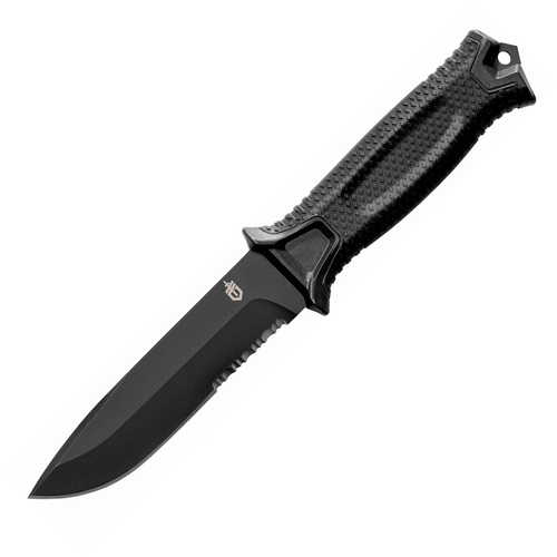Gerber Strongarm Serrated Edge Black Fixed Blade Knife