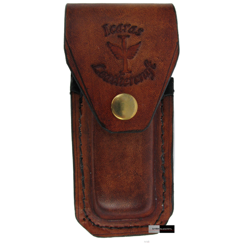 Icaras Leathercraft (Australian Made) Stockman Knife Sheath - Antique Golden Tan
