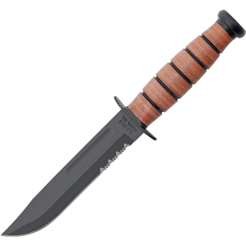 Kabar Traditional Short Fixed Blade Knife 1261, Leather Sheath