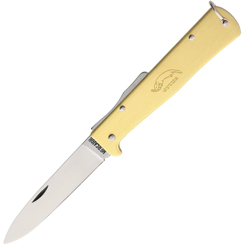 Otter Mercator Brass Handle Carbon Steel Pocket Knife