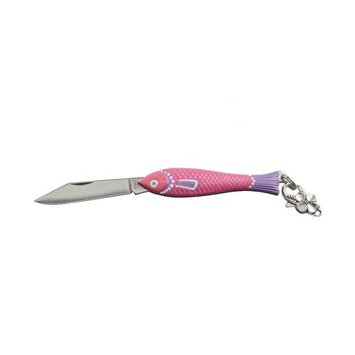 Mikov Rybička "Little Fish" Pink Pocket Folder Knife - 130-NZn-1/PINK