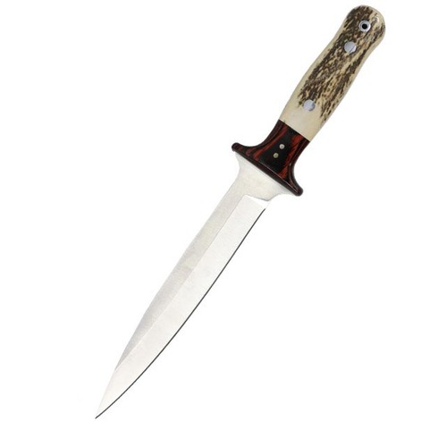 Nieto Pig Sticker Stag Hunting Fixed Blade Knife, Leather Sheath - STAG1N