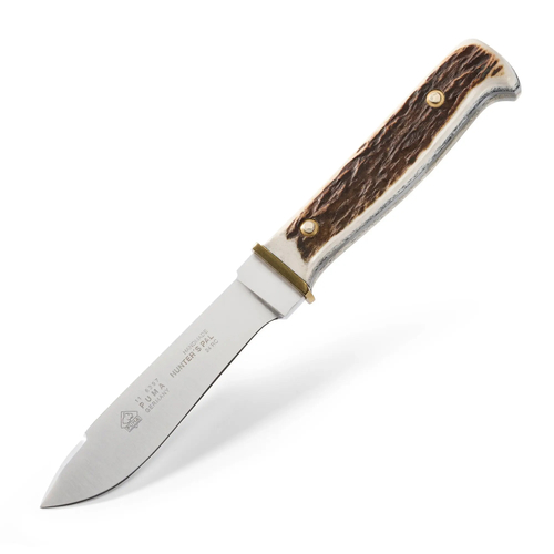 Puma Hunter's Pal Stag Handle Hunting Fixed Blade Knife, Leather Sheath - 116397