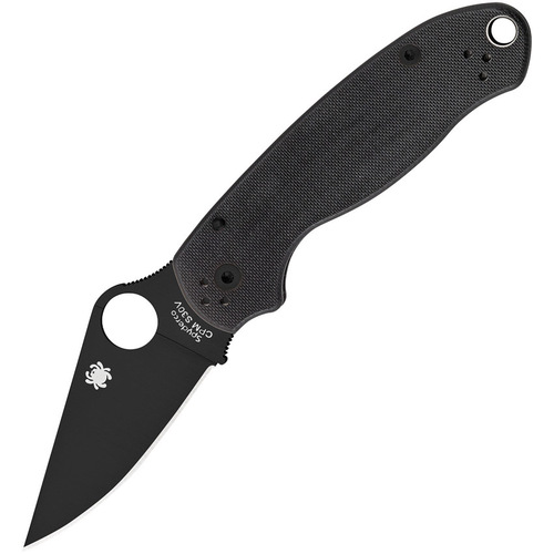 Spyderco Para 3 Black G10, Black Plain Edge Folder Knife - C223GPBK