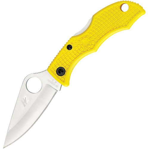 Spyderco Ladybug 3 Salt Yellow FRN, Satin Plain Edge Folder Knife - LYLP3